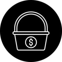 shopping bucket Vector Icon Style