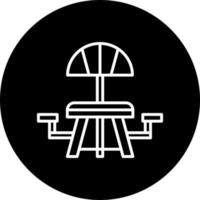 picnic of table Vector Icon Style