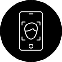 mobile face detection Vector Icon Style