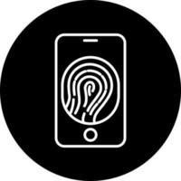 mobile lock biometric Vector Icon Style
