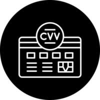 cvv vector icono estilo