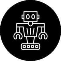 Autonomous Robot Vector Icon Style