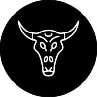 Bull Skull Vector Icon Style