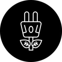 Eco Power Socket Vector Icon Style