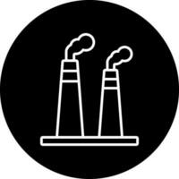 Factory Chimneys Vector Icon Style