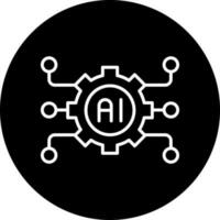 artificial inteligencia vector icono estilo