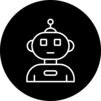 humanoide robot vector icono estilo