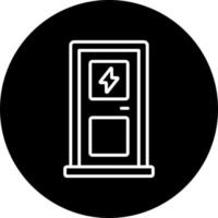 eléctrico puerta vector icono estilo