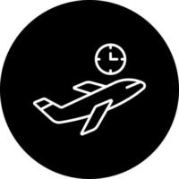 retrasado vuelo vector icono estilo