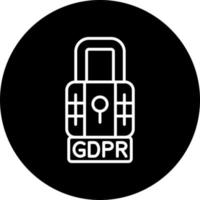 gdpr vector icono estilo