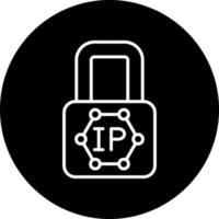 ip bloqueo vector icono estilo