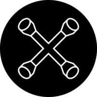 Cross Wrench Vector Icon Style