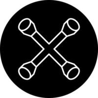 Cross Wrench Vector Icon Style