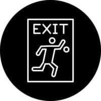 Emergency Exit Vector Icon Style