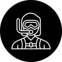 Diver Female Vector Icon Style