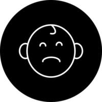 Sad Baby Vector Icon Style