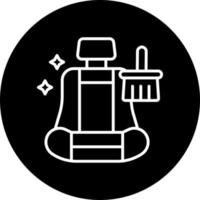 Car Seat Cleaning Vector Icon Style
