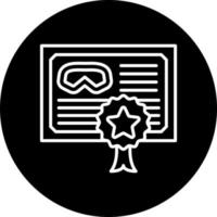 Diving Certificate Vector Icon Style