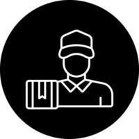 Delivery Man Vector Icon Style