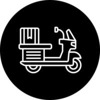 Delivery On Bike Vector Icon Style