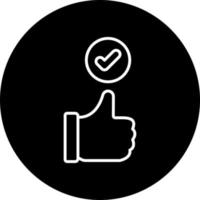 Thumbs Up Vector Icon Style