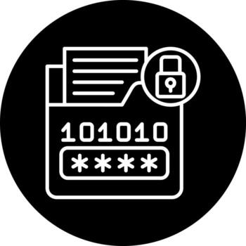 cifrado datos vector icono estilo