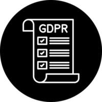 gdpr política vector icono estilo