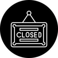 Closed Sign Vector Icon Style