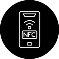 nfc vector icono estilo