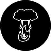 Fire Pollution Vector Icon Style