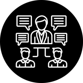 Group Interview Vector Icon Style