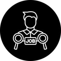 Job Seeker Male Vector Icon Style