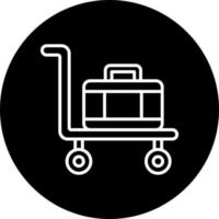 Luggage Cart Vector Icon Style