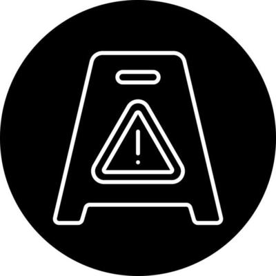 Wet Floor Vector Icon Style