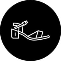 mujeres sandalia vector icono estilo