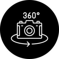 360 cámara vector icono estilo