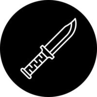 militar cuchillo vector icono estilo
