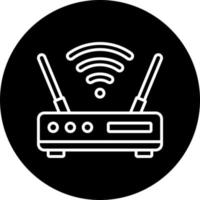 Wifi enrutador vector icono estilo