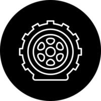 Flat Tire Vector Icon Style