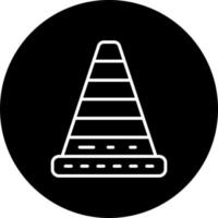 Road Cone Vector Icon Style