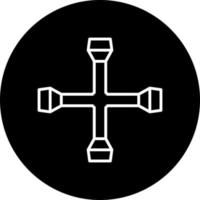 Cross Wrench Vector Icon Style