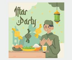 Iftar Party Illustration vector