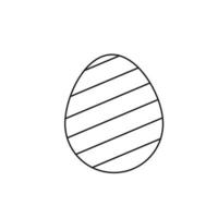 Stripped Easter Egg Coloring Vector