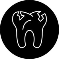 Broken Tooth Vector Icon Style