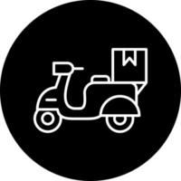 Motorbike Delivery Vector Icon Style