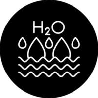 H2O vector icono estilo