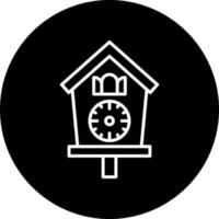 cuco reloj vector icono estilo