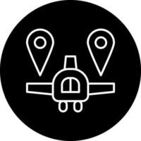 Flight Location Vector Icon Style