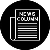 News Column Vector Icon Style