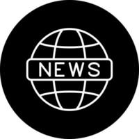 global Noticias vector icono estilo